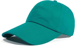 4.3" Long Bill Dad Hat Men Women Plain Polo Twill Baseball Cap Unstructured Soft