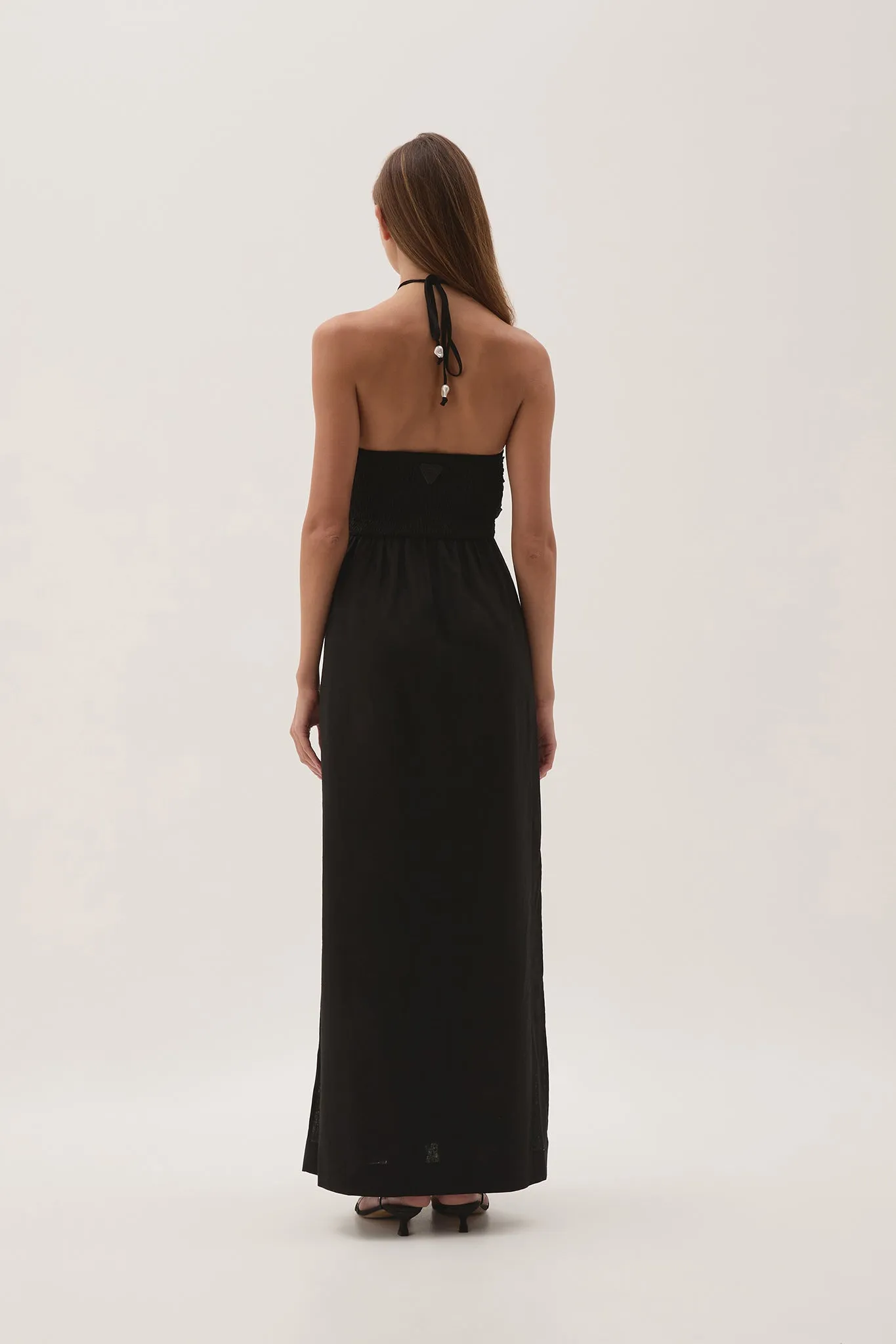 Akoya Ruched Midi Dress