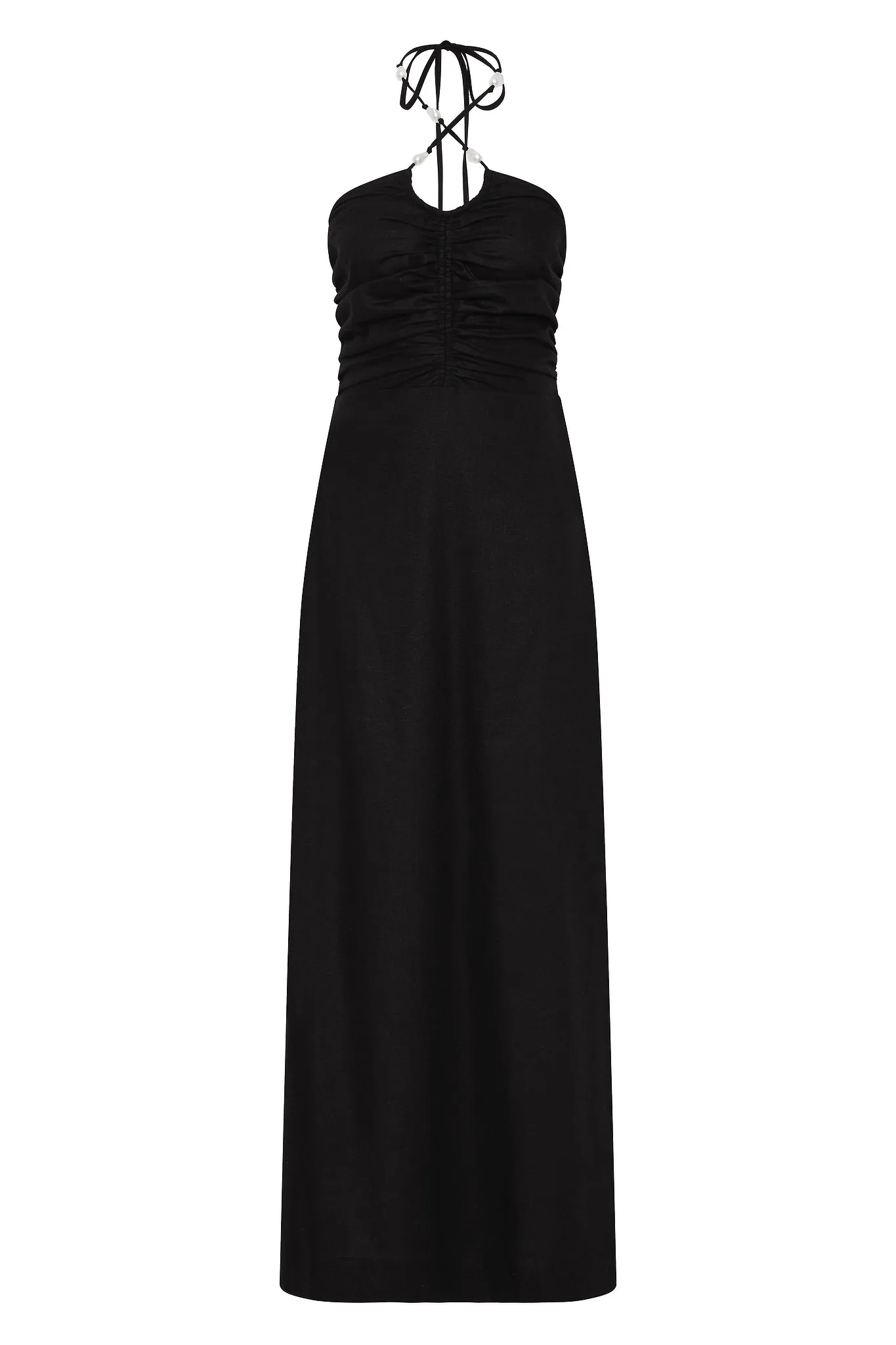 Akoya Ruched Midi Dress