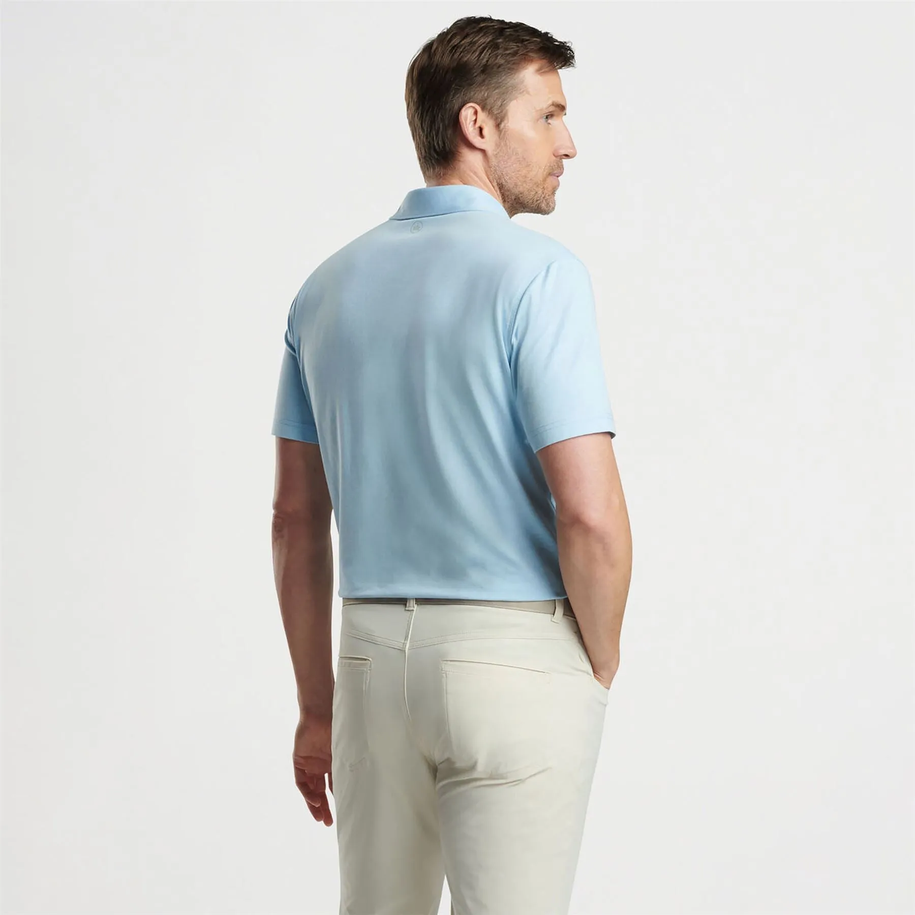 Albatross Cotton Blend Pique Polo Blue Frost - AW24