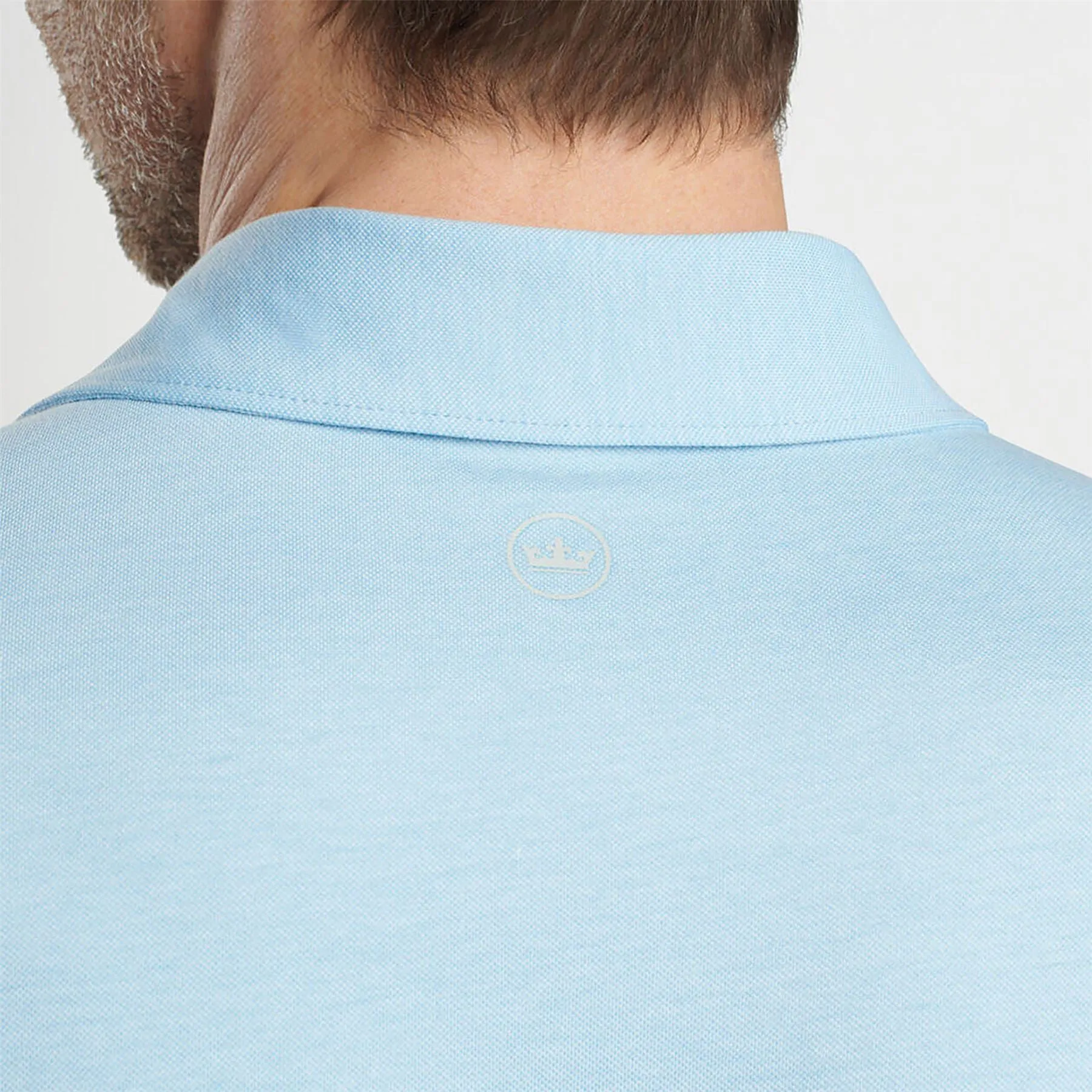 Albatross Cotton Blend Pique Polo Blue Frost - AW24