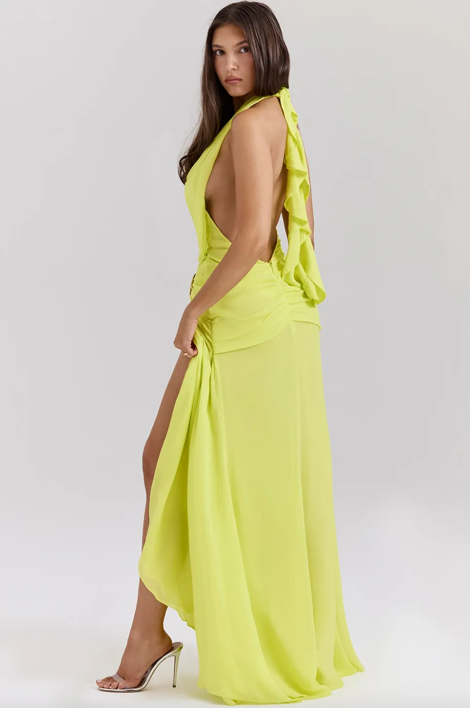 Backless Halter Maxi Dress