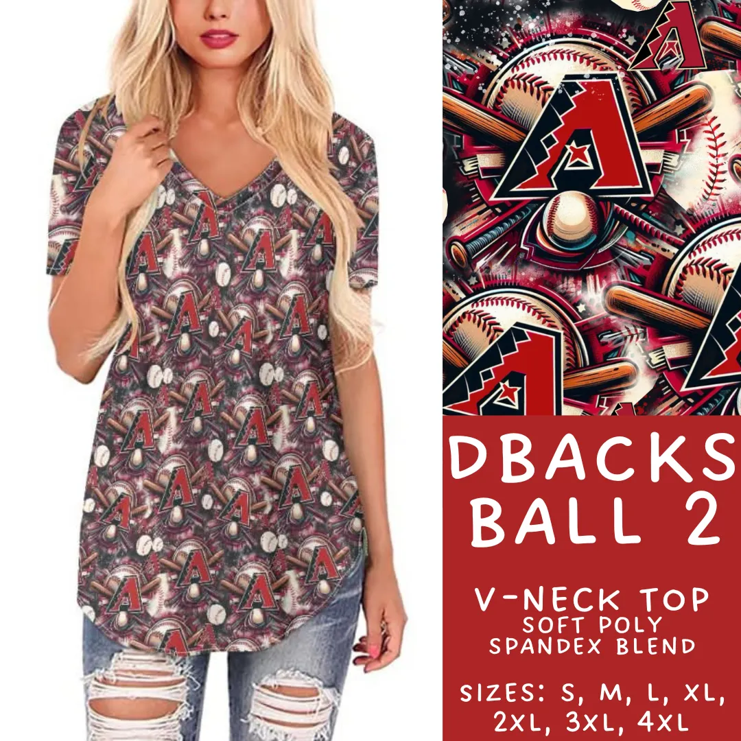 Batch #296 - Strike Out - Closes 2/28 - ETA late April - DBacks Ball 2 V-Neck Tee