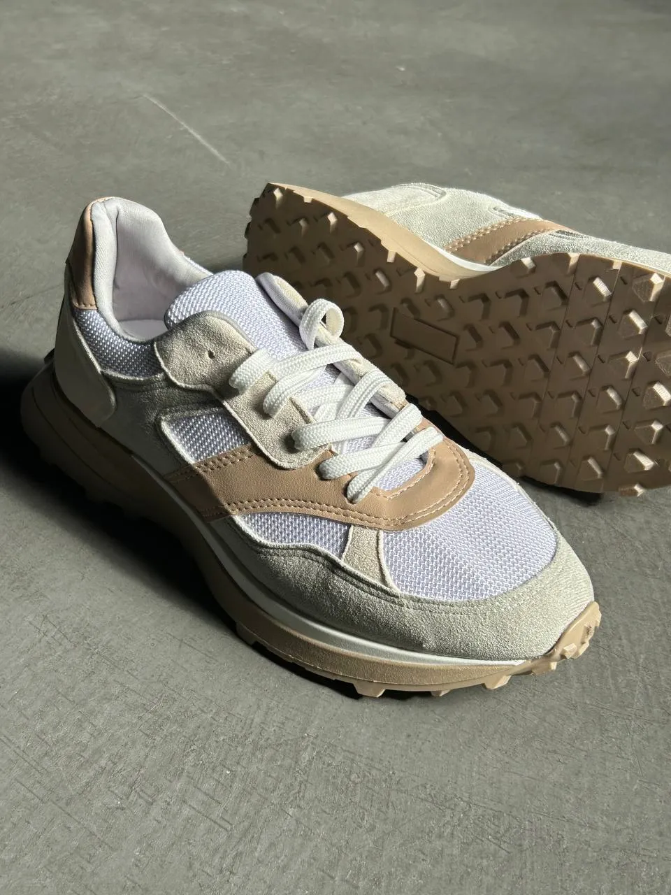 Beige sneakers
