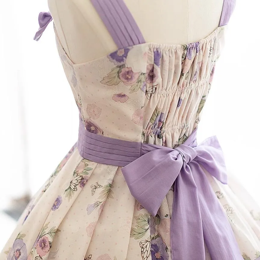 (BFM)Forest Wardrobe~Forest Holiday~Elegant Lolita Foral Print JSK Dress Multicolors