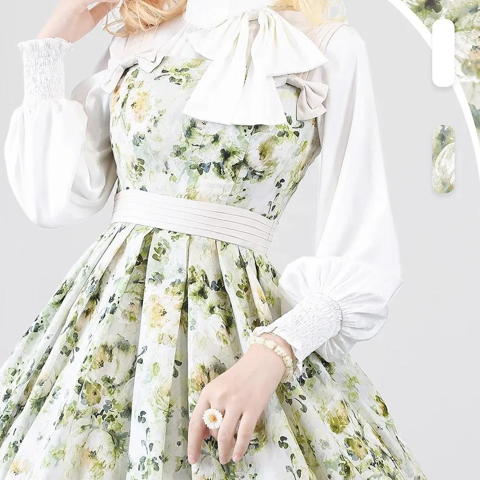 (BFM)Forest Wardrobe~Forest Holiday~Elegant Lolita Foral Print JSK Dress Multicolors