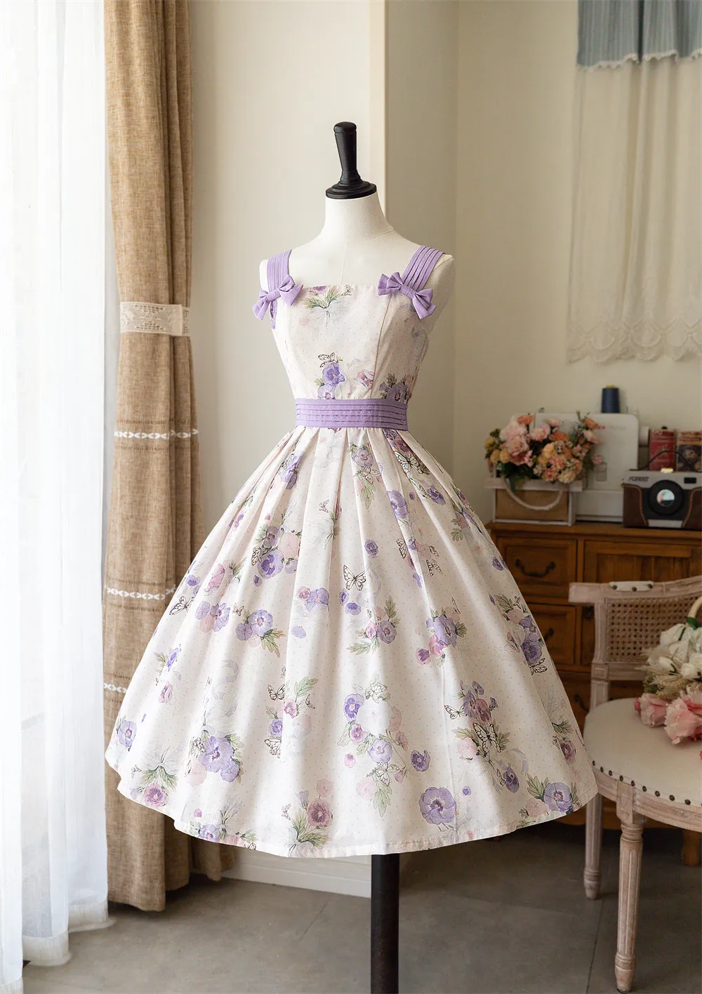 (BFM)Forest Wardrobe~Forest Holiday~Elegant Lolita Foral Print JSK Dress Multicolors