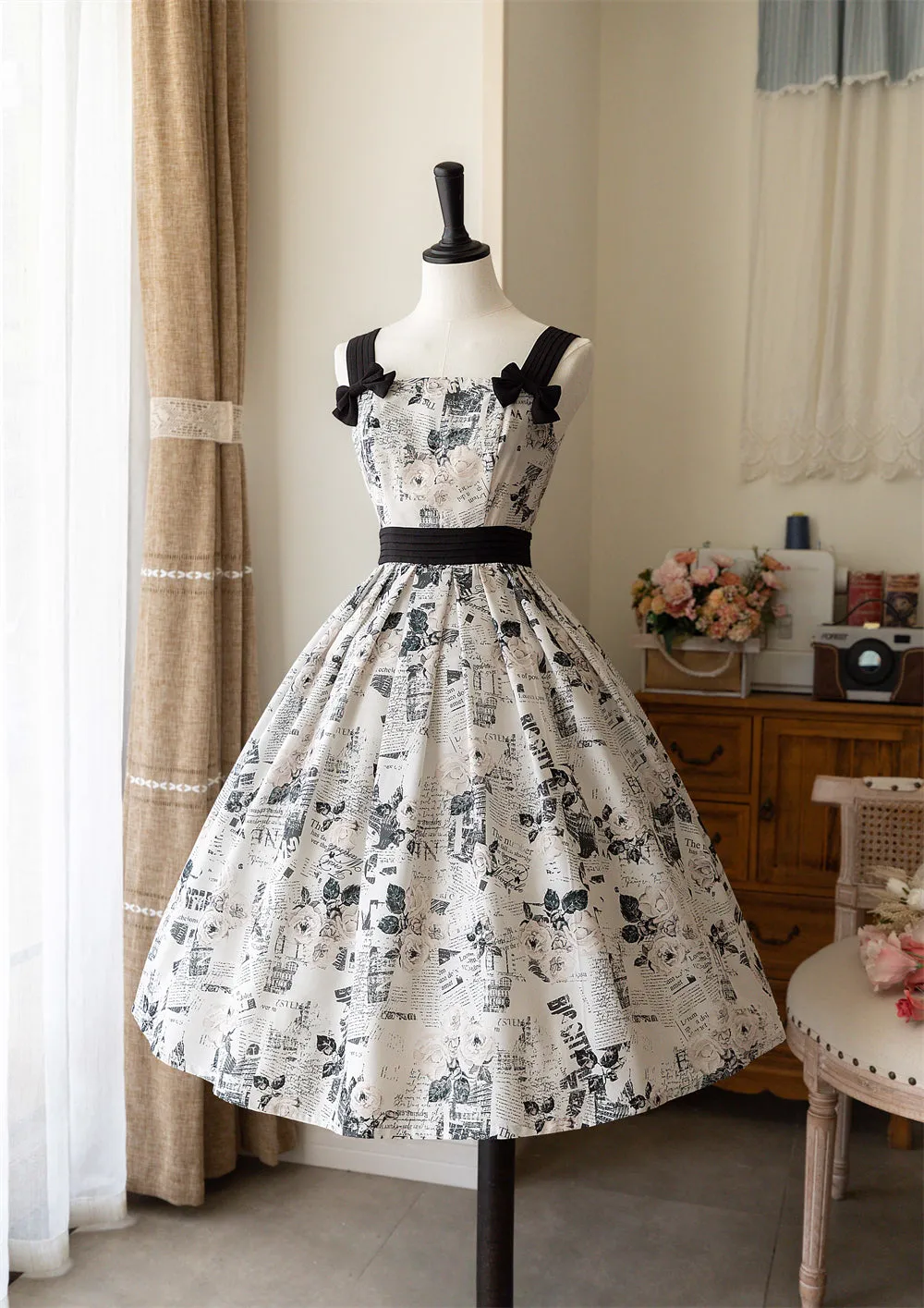(BFM)Forest Wardrobe~Forest Holiday~Elegant Lolita Foral Print JSK Dress Multicolors