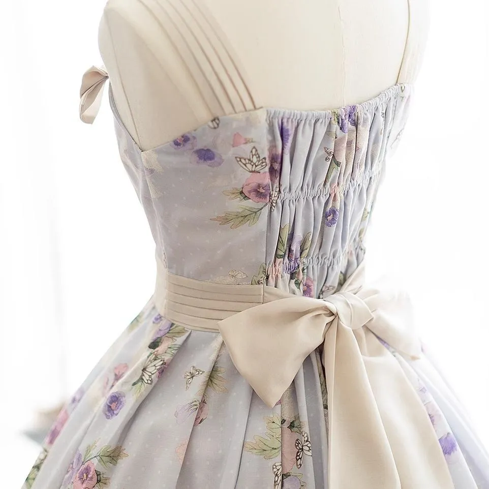 (BFM)Forest Wardrobe~Forest Holiday~Elegant Lolita Foral Print JSK Dress Multicolors