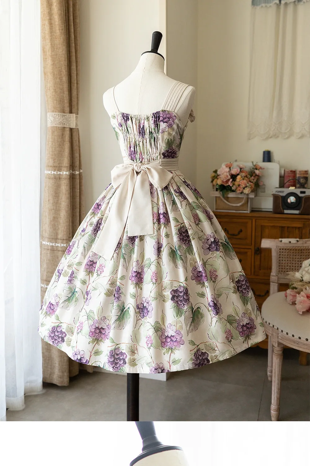 (BFM)Forest Wardrobe~Forest Holiday~Elegant Lolita Foral Print JSK Dress Multicolors