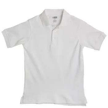 Boys White Short Sleeve Soft Knit Polo