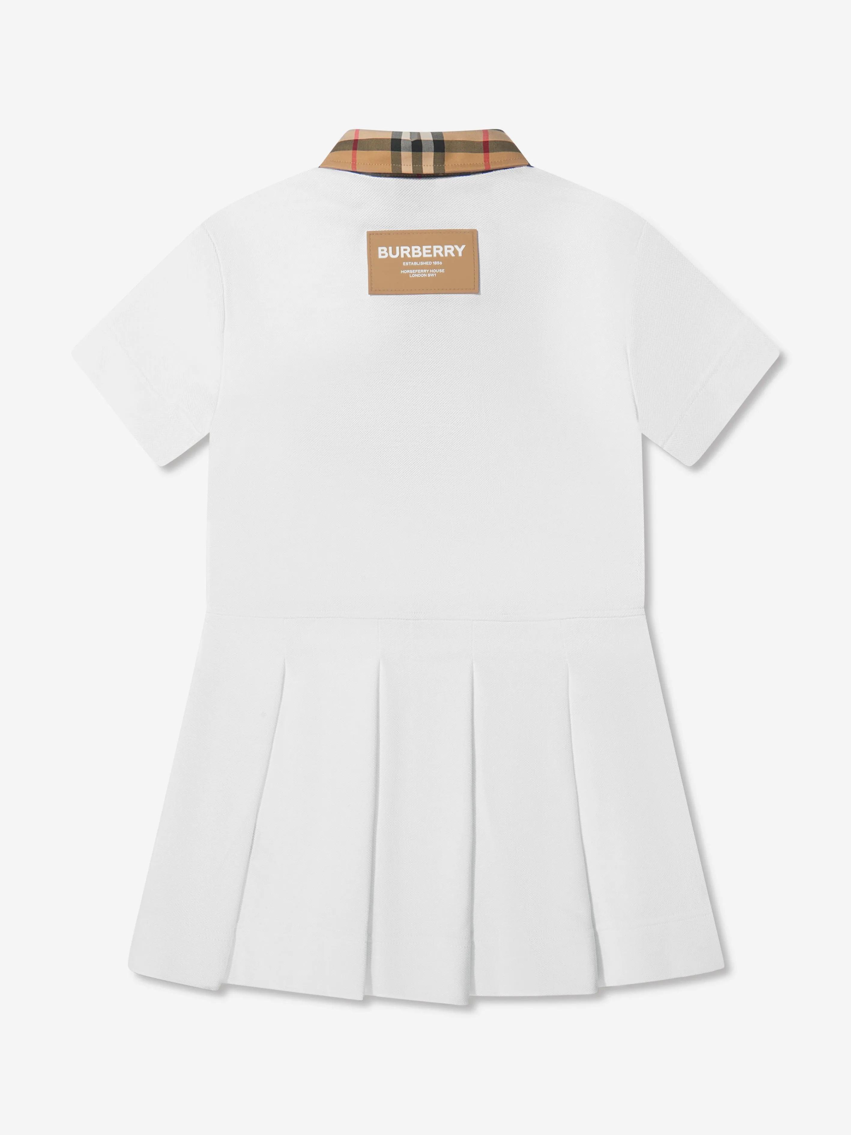 Burberry Girls Sigrid Polo Dress In White