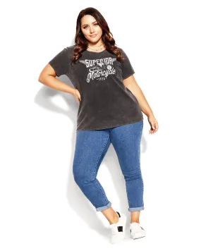 California Cotton Graphic Tee | Acid Wash