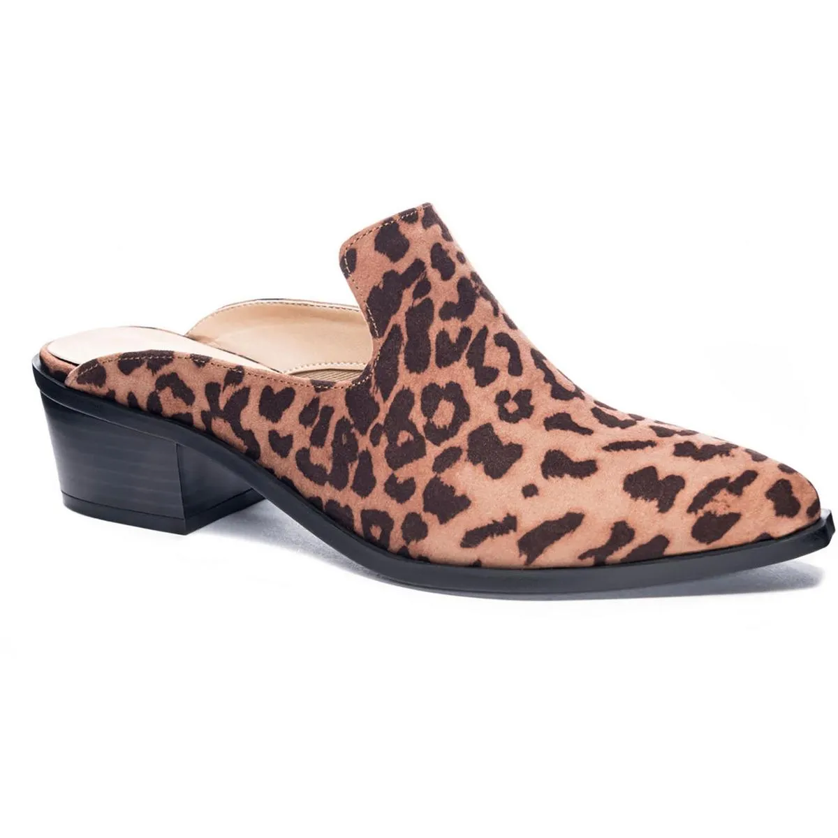 Chinese Laundry Womens Marnie Faux Leather Comfortable Mules