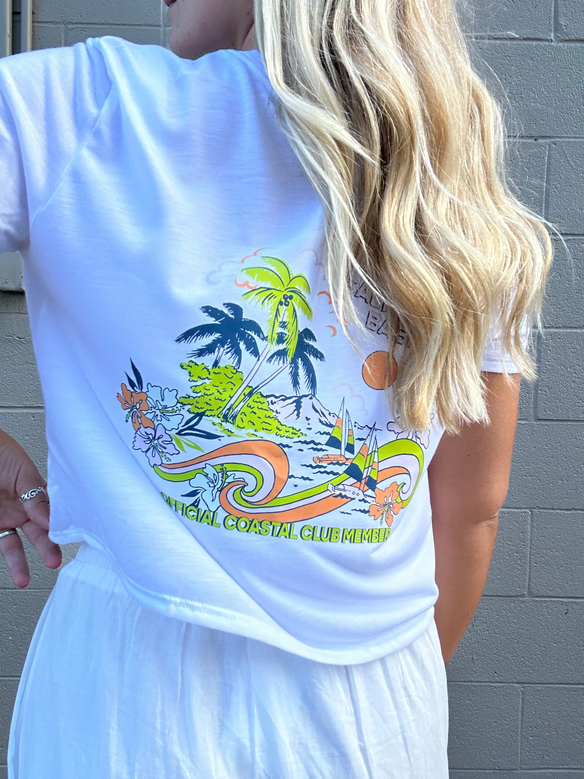 Coastal Club crop tee