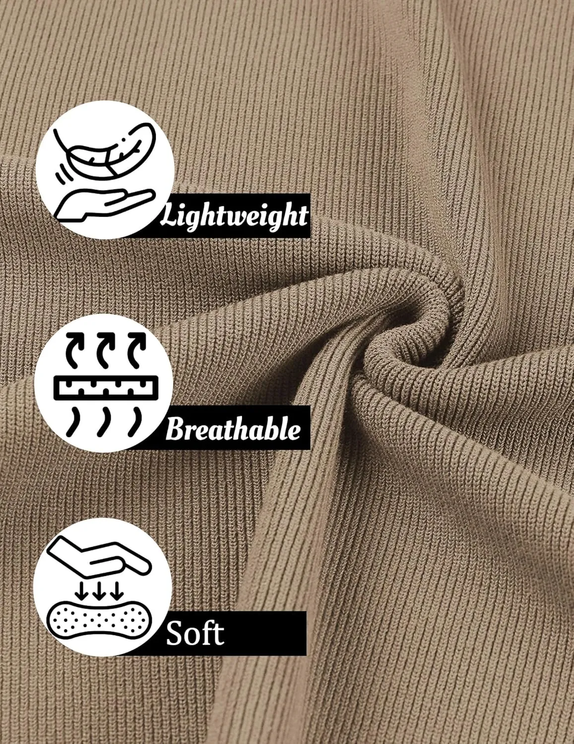 COOFANDY Mens Slim Fit Knit Polo Shirts Business Lightweight Polo Sweater Casual Summer Ribbed Textured Collared T Shirt