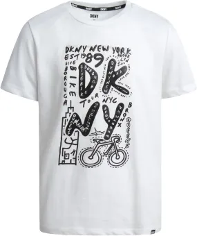 DKNY Boys' Graphic Tee - Soft and Breathable Classic Crewneck Short Sleeve Pullover T-Shirt for Boys (Sizes: 8-20)