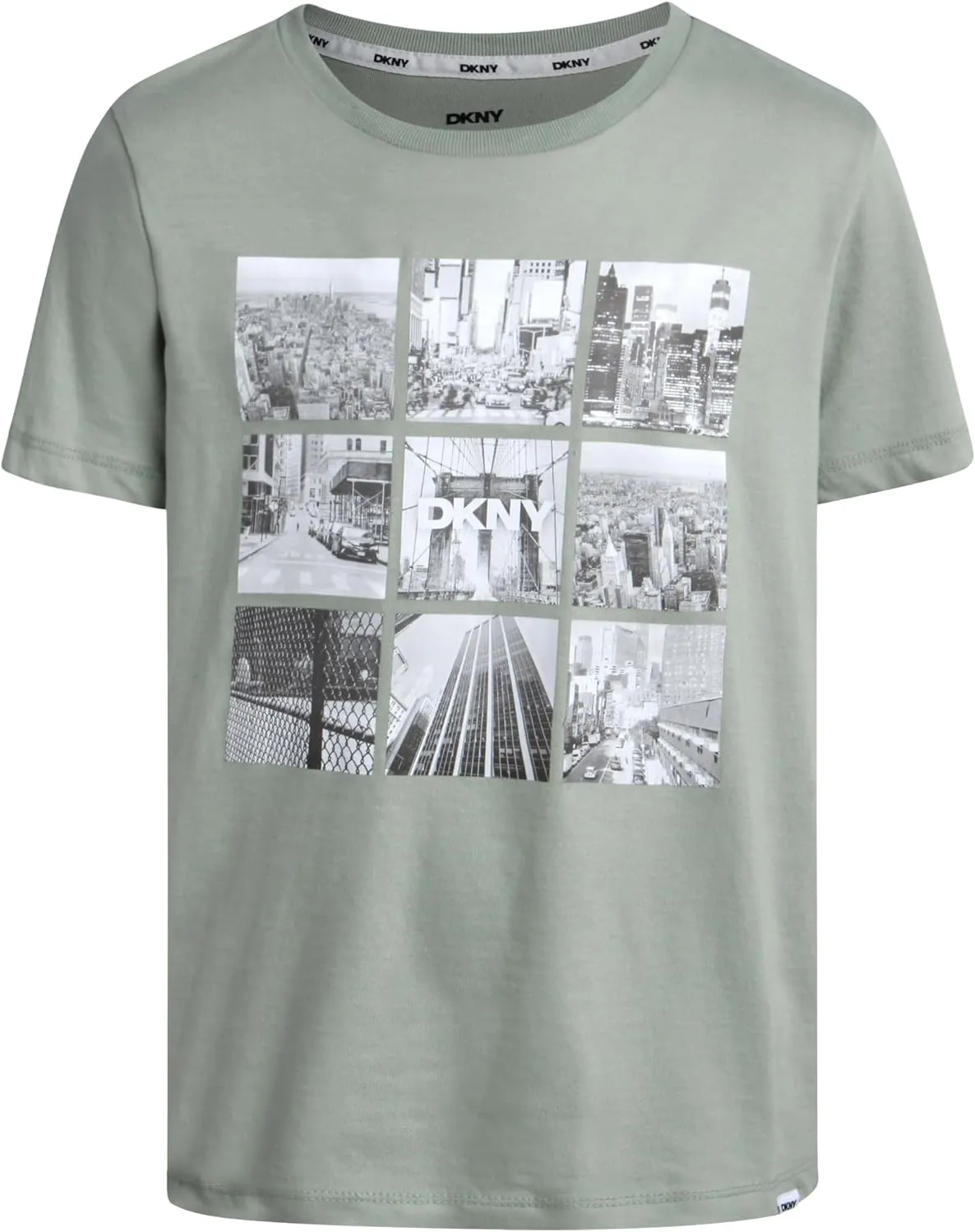 DKNY Boys' Graphic Tee - Soft and Breathable Classic Crewneck Short Sleeve Pullover T-Shirt for Boys (Sizes: 8-20)