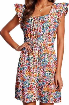 Dokotoo Women's Summer Casual Sleeveless Romper Loose Floral Printed Shorts Overalls Jumpsuits with Pockets