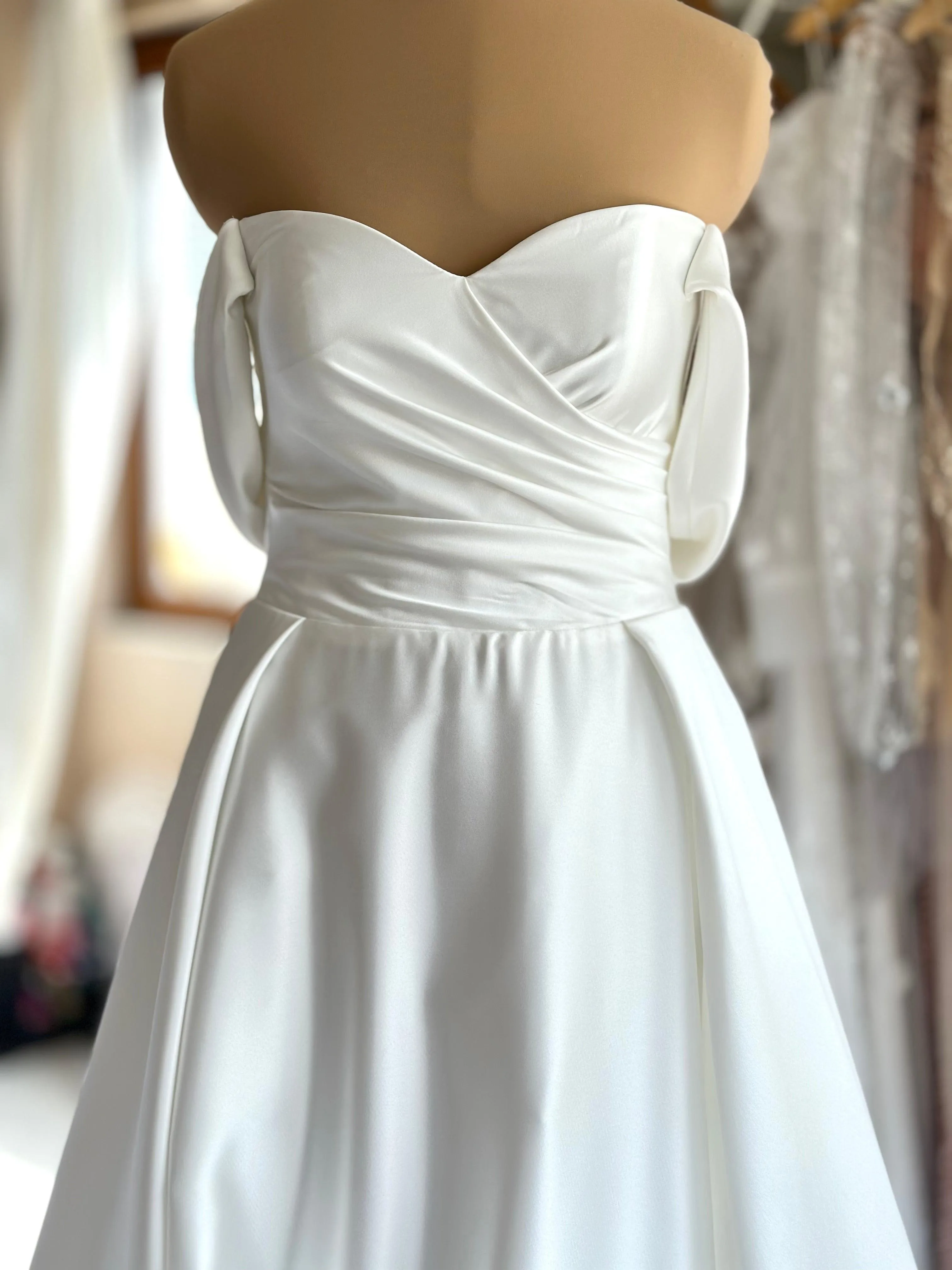 Elegant A-line wedding dress Off the shoulder Alyson
