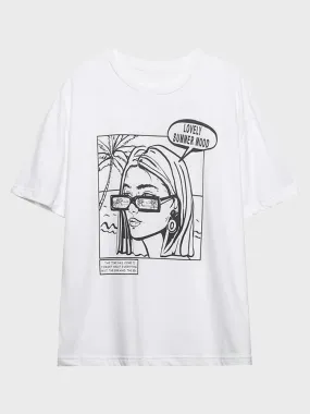 Euro Trend Girls' Print Tee