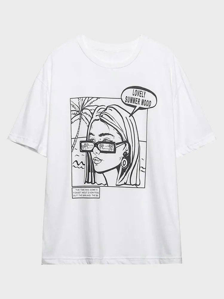 Euro Trend Girls' Print Tee