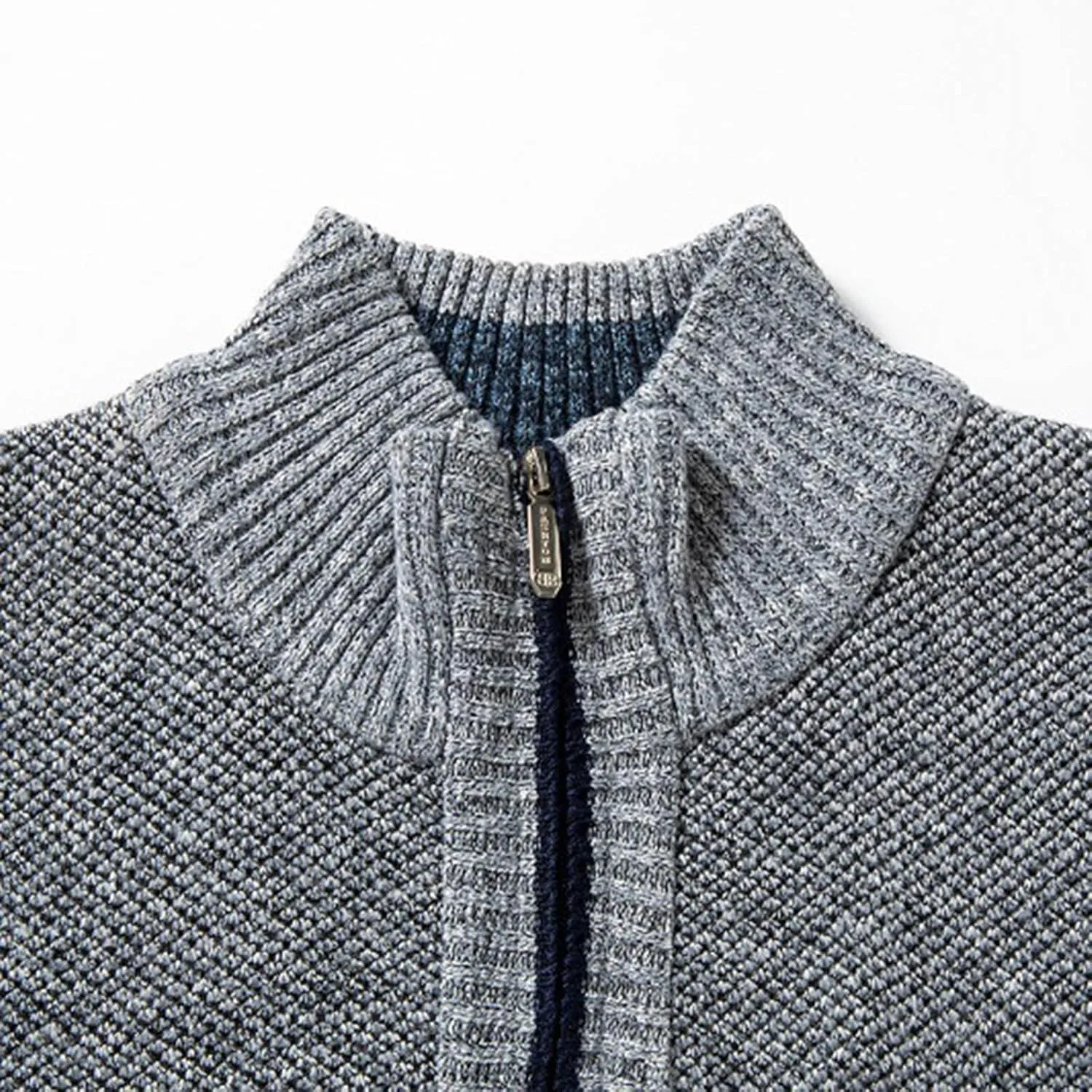 Fall Winter Sweater Cardigan for Men Full Zip Soft Knitted Long Sleeve Warm Sweater Fleece Lined Workout Dress Jacket