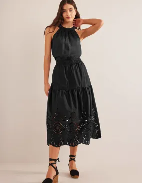 Full Broderie Skirt-Black
