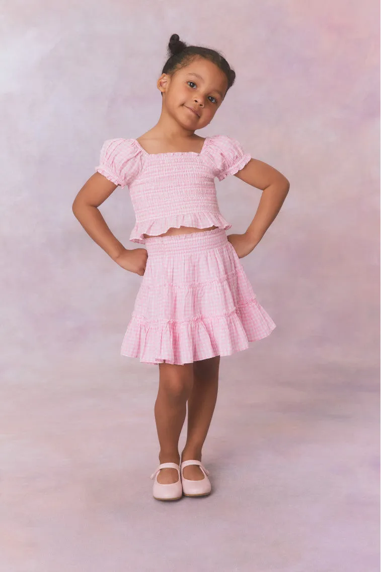 Girls Gingham Raf Skirt