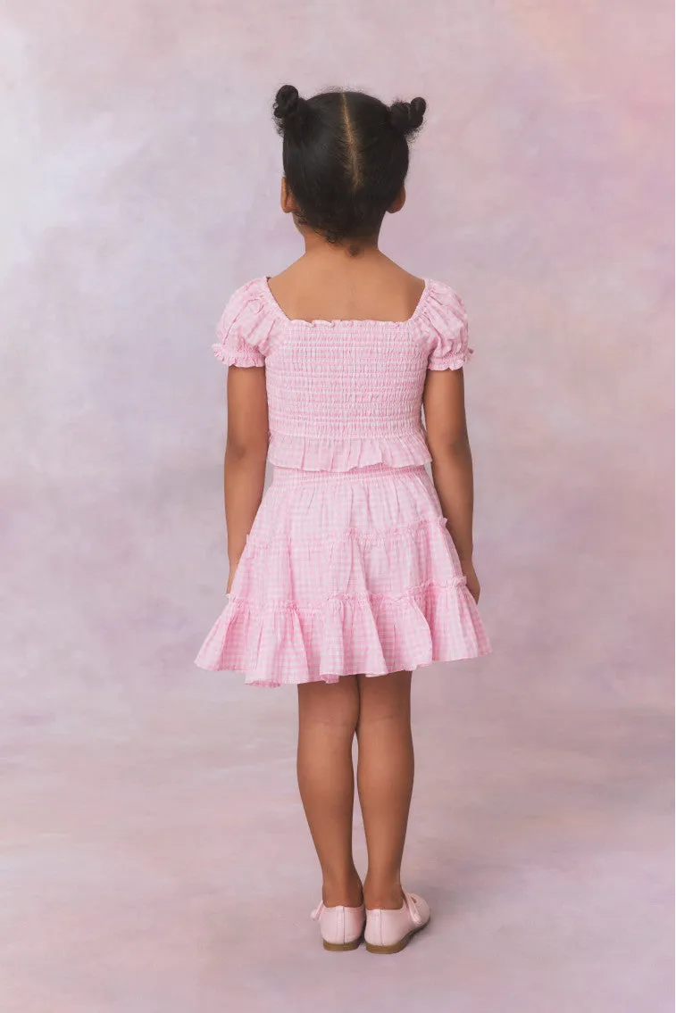 Girls Gingham Raf Skirt