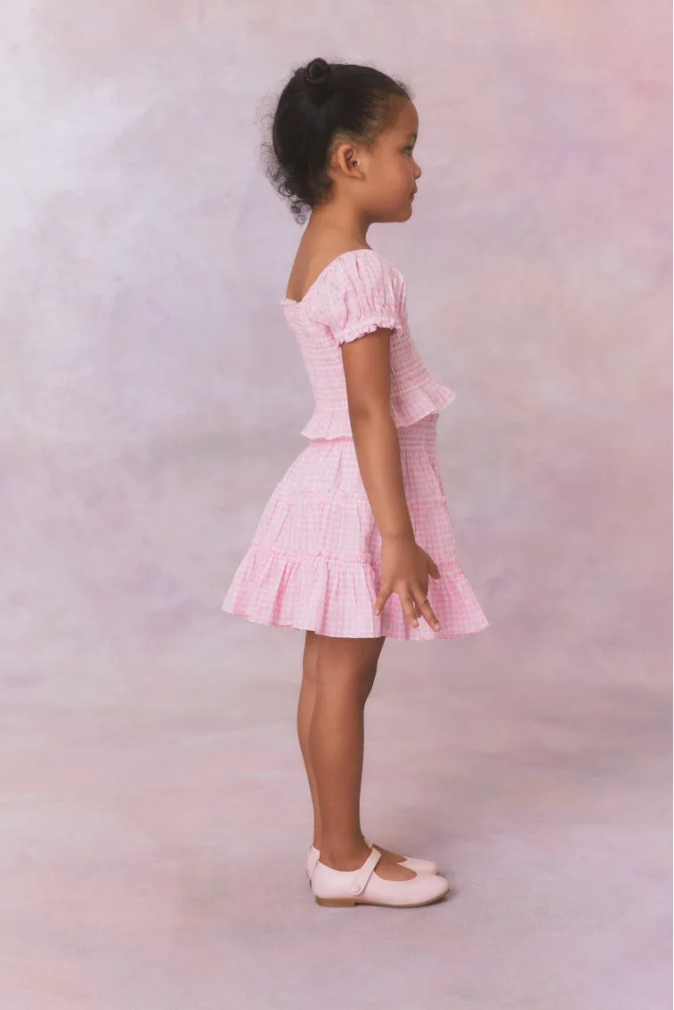 Girls Gingham Raf Skirt