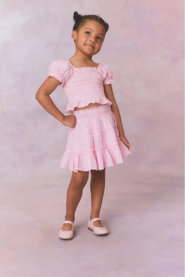 Girls Gingham Raf Skirt