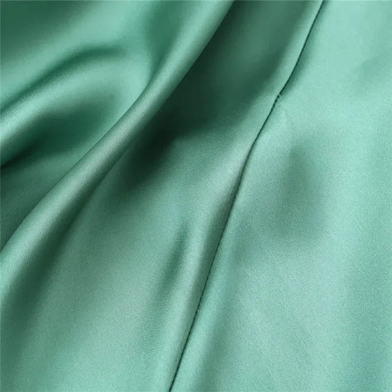 Jade Green Satin Dress
