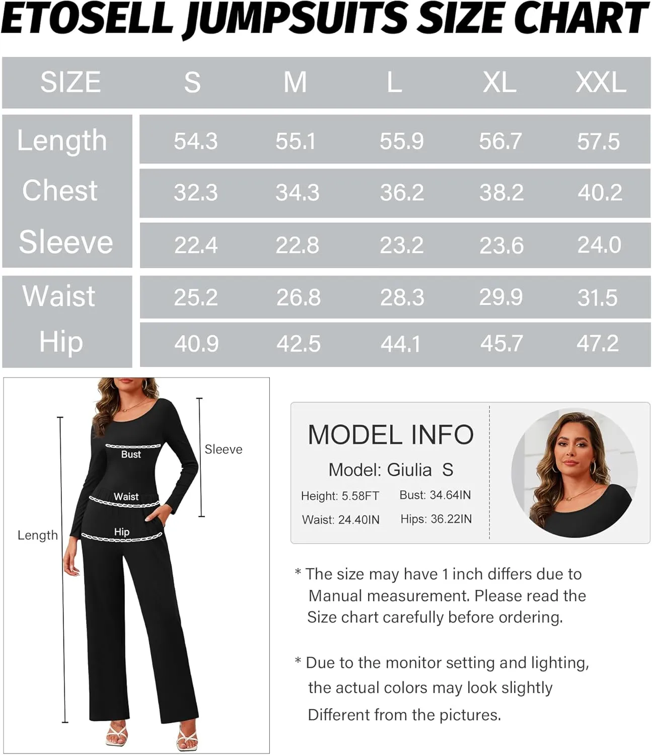 Jumpsuits for Women Dressy Long Sleeve Casual One Piece Outfits Crewneck Wide Leg Pants Rompers With Pockets