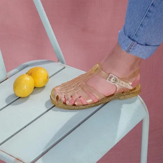 Kids Sandal Glitter Gold - أحذية