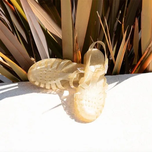 Kids Sandal Glitter Gold - أحذية