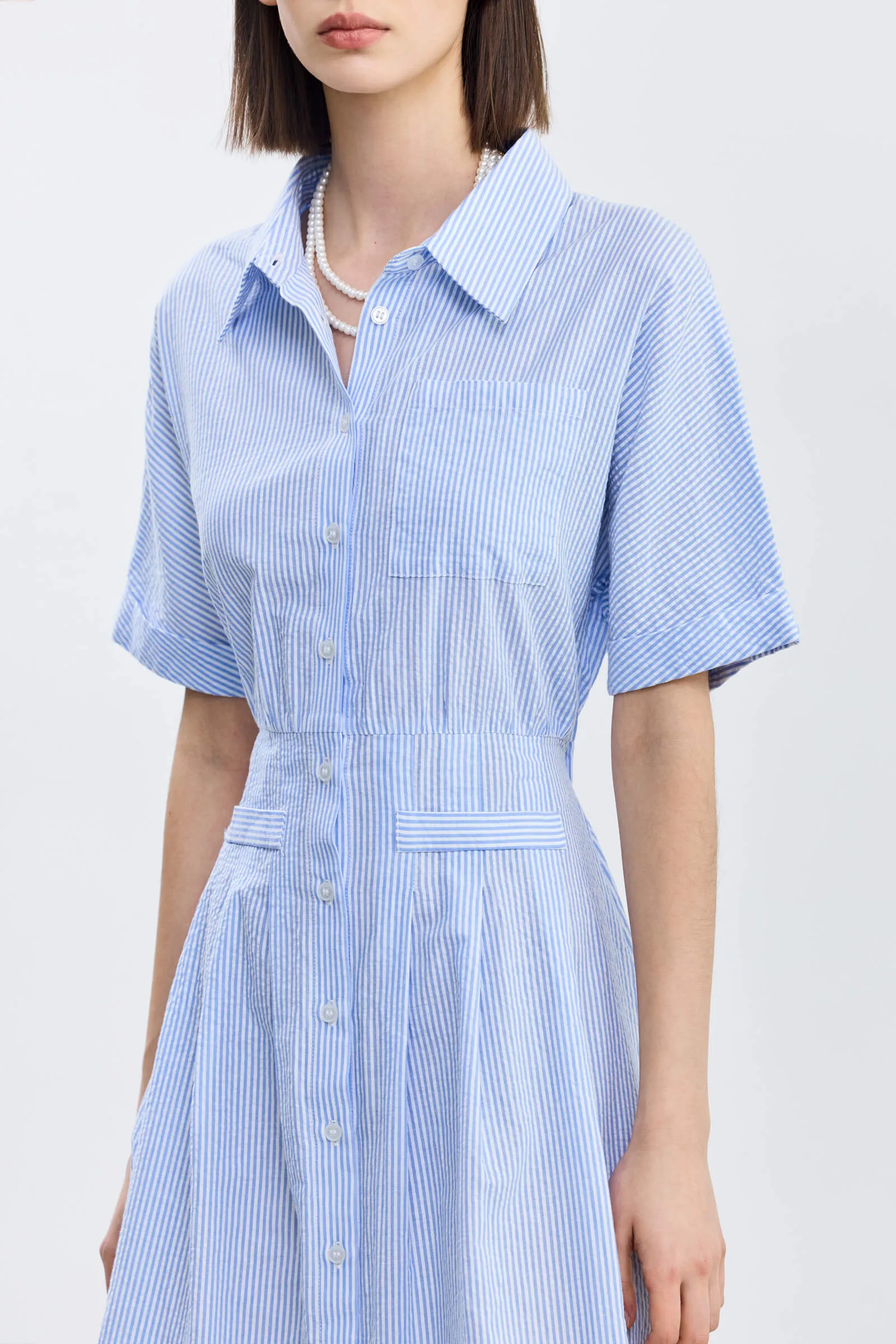 LILY Cotton Striped Dress