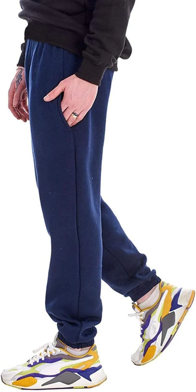 Lu's Chic Men's Sports Pant Snow Sweatpants Lounge Joggers Casual Fleece Lined Pants Slim Fit Soft Jogger Elastic Waist