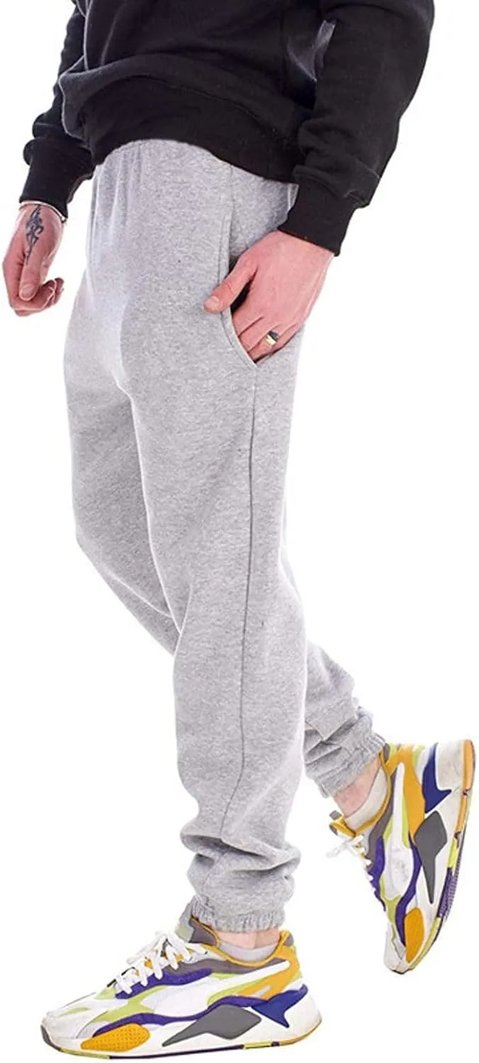 Lu's Chic Men's Sports Pant Snow Sweatpants Lounge Joggers Casual Fleece Lined Pants Slim Fit Soft Jogger Elastic Waist