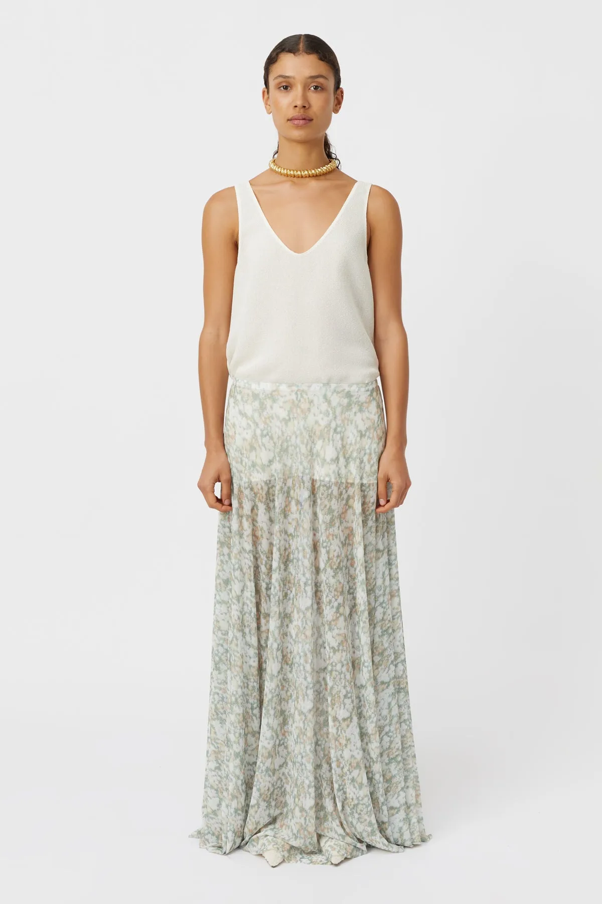 Majorelle Floral Print Skirt