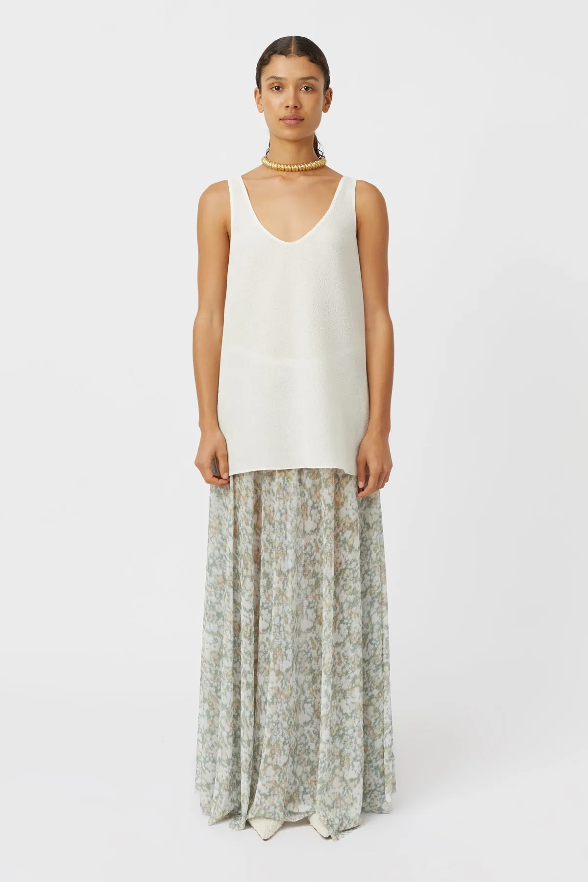 Majorelle Floral Print Skirt