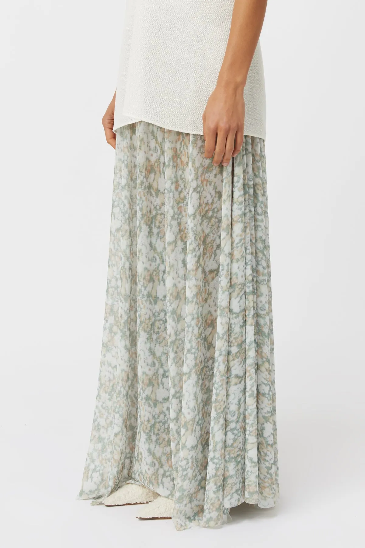Majorelle Floral Print Skirt