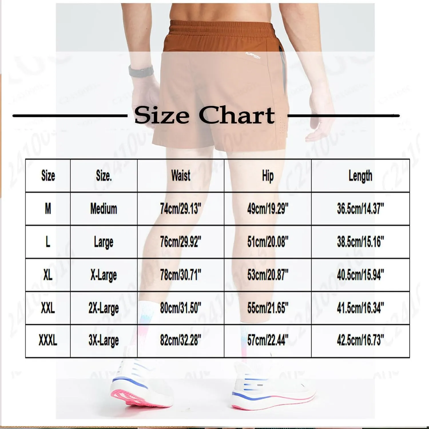 Men Running Athletic Shorts with Pockets Summer Breathable Quick Dry Gym Training Outfits Elastic Waist Beach Shorts