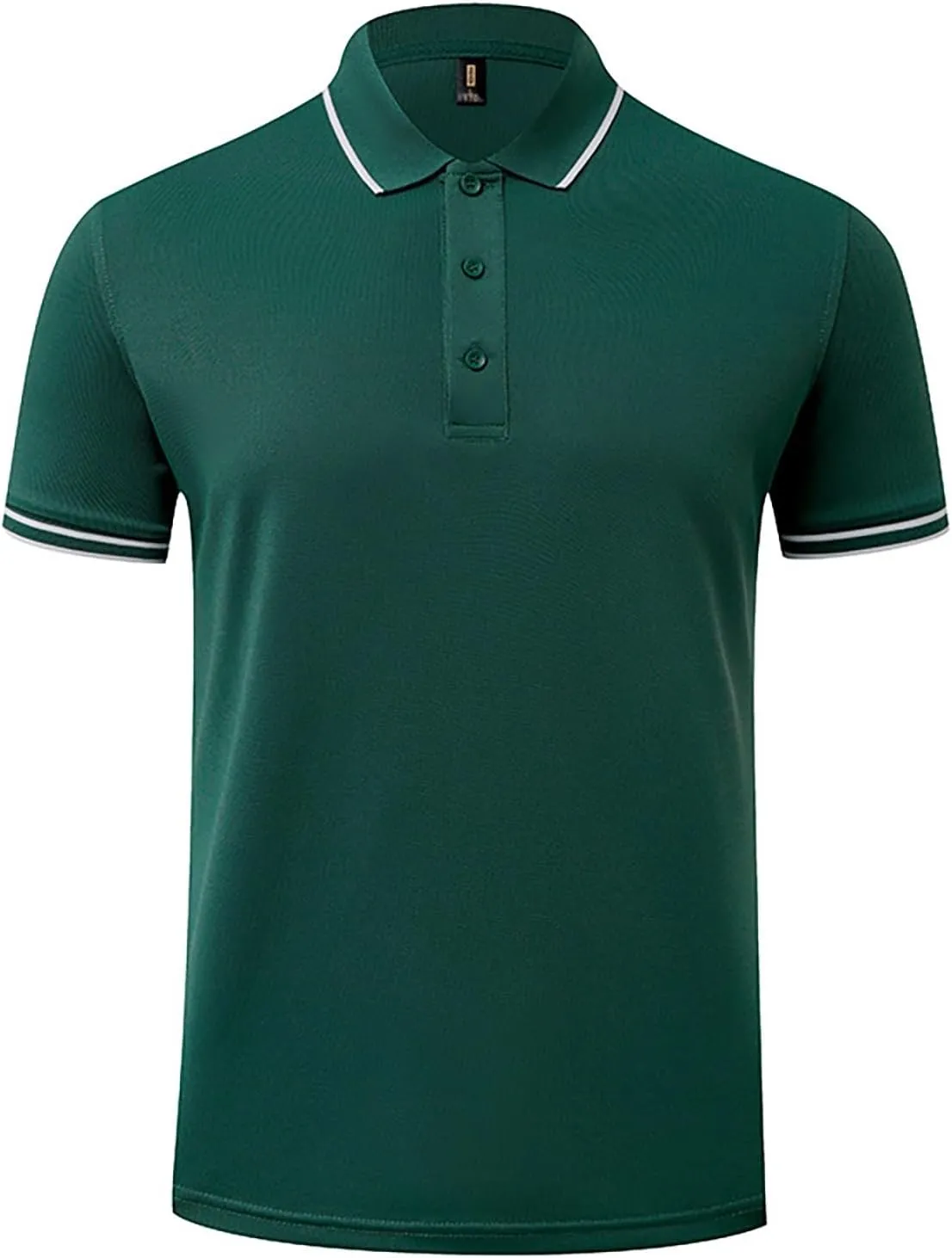 Men's Golf Polo Shirt Solid Color Short Sleeve Button Down Collar T Shirt Tennis Fishing Summer Breathable Quick Dry Top