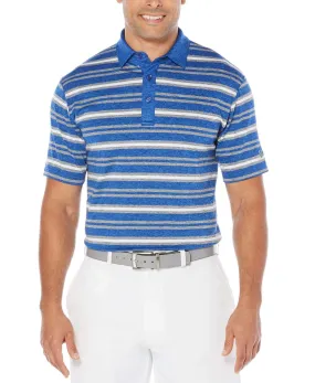 Mens Opti-Soft Heather Striped Polo