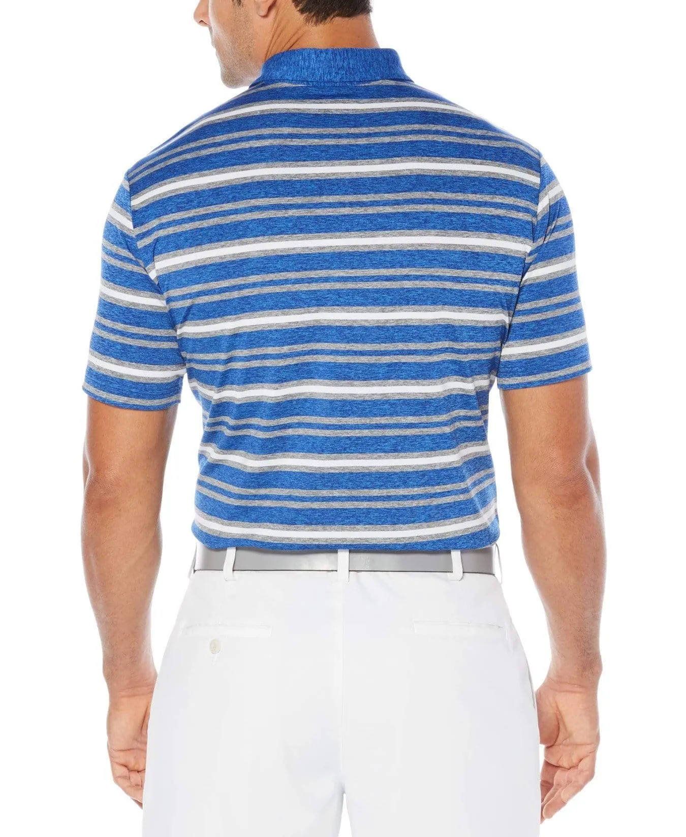 Mens Opti-Soft Heather Striped Polo