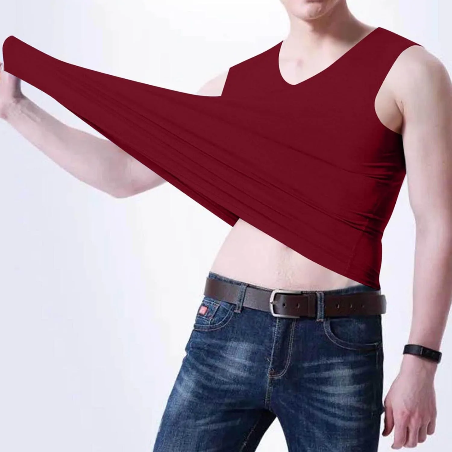 Men's Quick Dry Workout Tank Tops Breathable Comfy Gym Sleeveless Muscle V Neck Shirts for Active Gym Bodybuilding