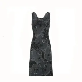 Mesh Slim O-Neck Sleeveless Dress