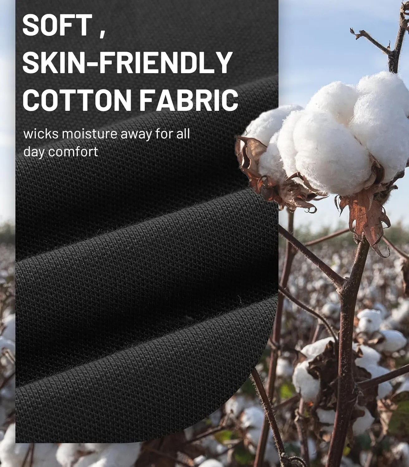 MIER Polo Shirts for Men Cotton Long Sleeve Golf Tennis Collared Shirt for Casual Work Travel, 3 Buttons, Ultra Soft