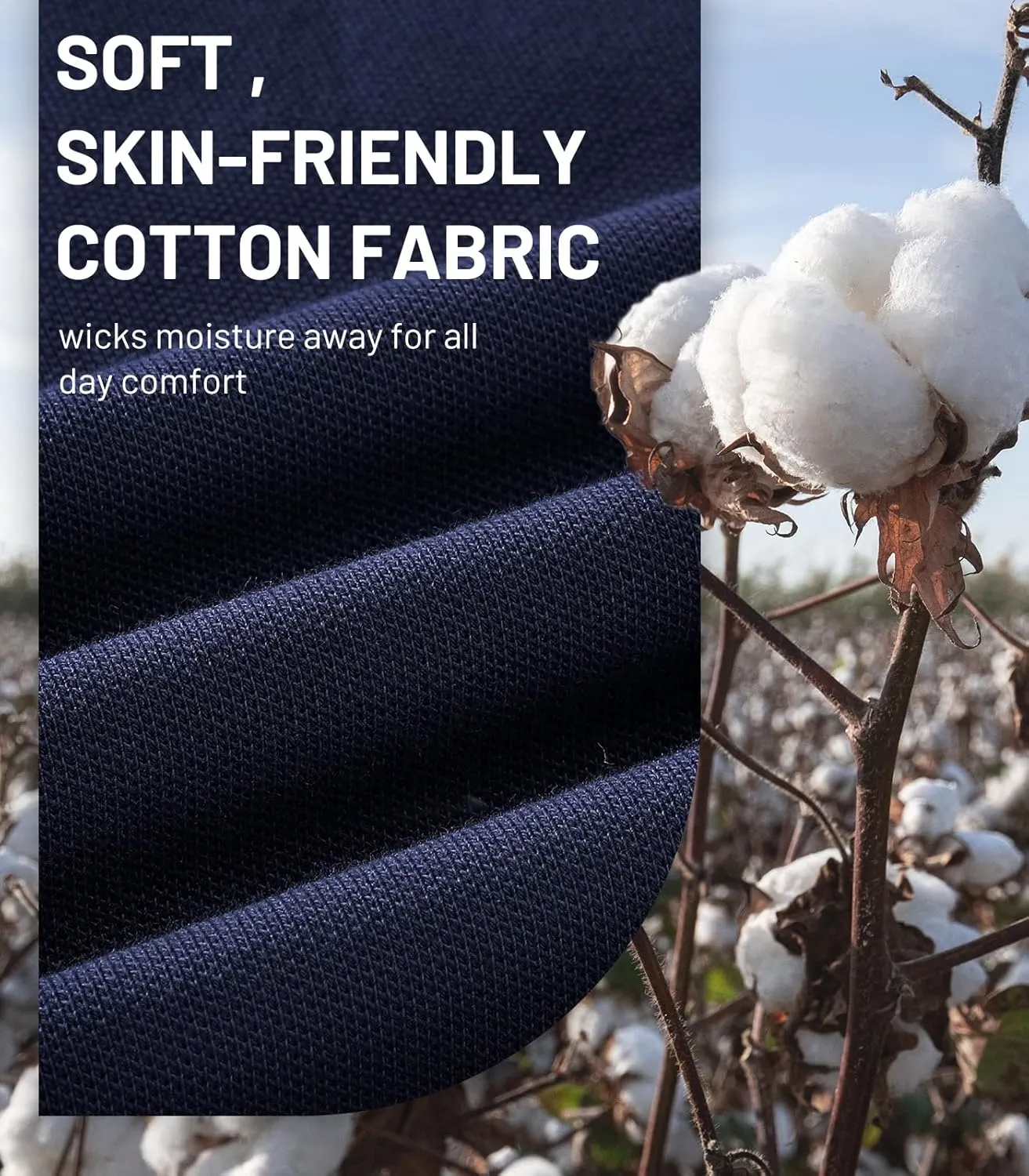 MIER Polo Shirts for Men Cotton Long Sleeve Golf Tennis Collared Shirt for Casual Work Travel, 3 Buttons, Ultra Soft